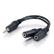 C2G Value Series Y-Cable - Audio-adapter - stereo mini jack hane till stereo mini jack hona - 15 cm - skärmad - svart