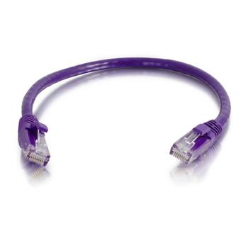 C2G G Cat5e Booted Unshielded (UTP) Network Patch Cable - Patch cable - RJ-45 (M) to RJ-45 (M) - 50 cm - UTP - CAT 5e - molded, snagless, stranded - purple (83658)