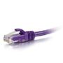 C2G G Cat5e Booted Unshielded (UTP) Network Patch Cable - Patch cable - RJ-45 (M) to RJ-45 (M) - 50 cm - UTP - CAT 5e - molded, snagless, stranded - purple (83658)