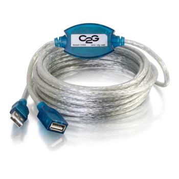 C2G G USB Active Extension Cable - USB extension cable - USB (M) to USB (F) - USB 2.0 - 5 m - active - beige (81665)