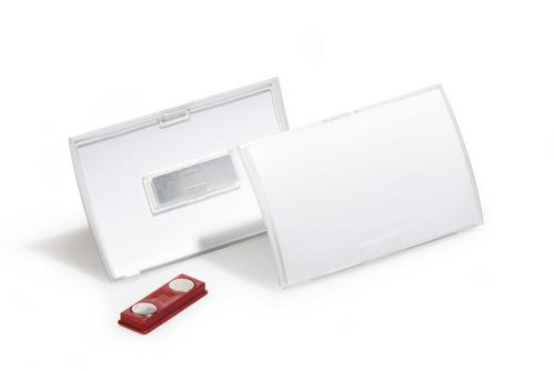 DURABLE Click Fold, Badge, Polypropylen (PP), Transparent,  75 mm, 40 mm, 10 stk (821219)