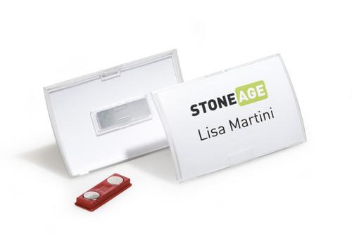 DURABLE Click Fold, Badge, Polypropylen (PP), Transparent,  75 mm, 40 mm, 10 stk (821219)