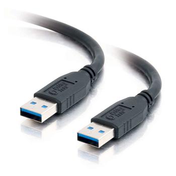 C2G USB-kabel - USB typ A (hane) till USB typ A (hane) - USB 3.0 - 2 m - svart (81678)