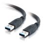 C2G USB-kabel - USB typ A (hane) till USB typ A (hane) - USB 3.0 - 2 m - svart (81678)
