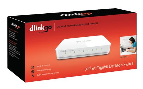 D-LINK GO-SW-8G 8-Port Gigabit Easy Desktop Switch (GO-SW-8G)