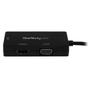 STARTECH Travel A/V Adapter: 3-in-1 Mini DisplayPort to VGA DVI or HDMI Converter (MDP2VGDVHD)