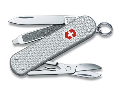 Victorinox Classic SD Alox - lommekniv - multiverktøy - sølv - Swiss Army Knife, lengde: 5.8 cm, vekt: 17 gram (0.6221.26)