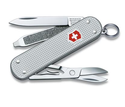 Victorinox Classic SD Alox - lommekniv - multiverktøy - sølv - Swiss Army Knife, lengde: 5.8 cm, vekt: 17 gram (0.6221.26)