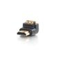 C2G G 90° Down Adapter - HDMI adapter - HDMI male to HDMI female - black - 90° connector (80562)