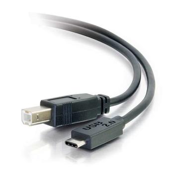 C2G 2m USB 2.0 USB Type C to USB B Cable M/M - USB C Cable Black - USB-kabel - USB typ B (hane) till 24 pin USB-C (hane) - USB 2.0 - 2 m - svart (88859)