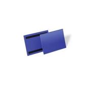 DURABLE magnet. Kennzeichnungstasche A5 quer 50er Pck blau