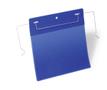 DURABLE Drahtbügeltasche A5 quer 50er Pck blau