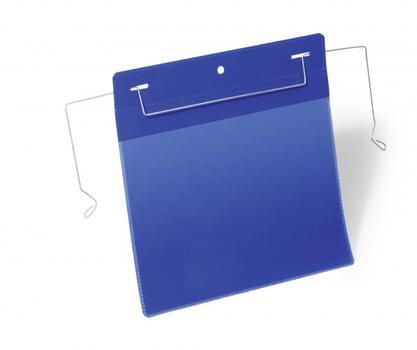 DURABLE Drahtbügeltasche A5 quer 50er Pck blau (175207)