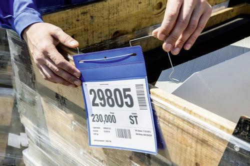 DURABLE Drahtbügeltasche A5 quer 50er Pck blau (175207)