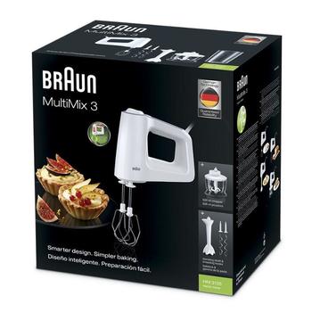 Braun MultiMix 3 HM 3135 WH - håndmikser - hvit/grå demo (0X22211009-Demo)