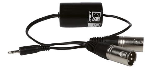 AUDAC Audac TR2080, Skilletrafo Passiv 3,5mm Jack - 2x XLR han (TR2080)