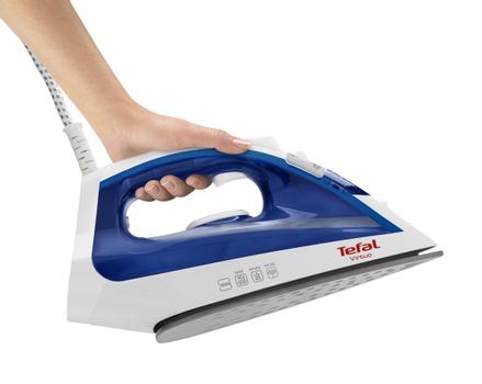 TEFAL Virtuo FV1711E0 Strykejern Kompakt design, 24 g/min konstant damp, 80 g/min dampstøt, antikalk, 1800 W (FV1711E0)