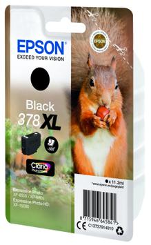 Epson 378XL - XL - svart - original - blekkpatron (C13T37914020)