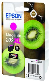 EPSON n Ink Cartridges,  Claria" Premium Ink, 202XL, Kiwi, Singlepack,  1 x 8.5ml Magenta, High, XL (C13T02H34010)
