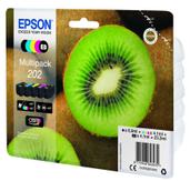 Epson 202 Multipack - 5-pack - svart, gul, cyan, magenta, fotosort - original - blekkpatron (C13T02E74020)