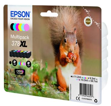 EPSON 378XL 6-Color Multipack SQUIRREL CLARA PHOTO HD INK (C13T37984010)