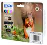 EPSON n Ink Cartridges,  Claria" Photo HD Ink, 378XL, Squirrel, Multipack,  1 x 11.2 ml Black, 1 x 9.3 ml Cyan, 1 x 10.3 ml Light Cyan, 1 x 9.3 ml Yellow, 1 x 9.3 ml Magenta, 1 x 10.3 ml Light Magenta (C13T37984010)