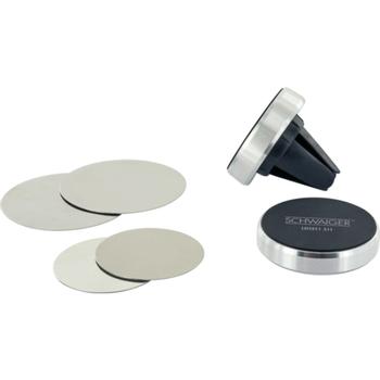 SCHWAIGER SET Magnethalterungen,  6-teilig, Aluminium  silber (LHSET1 511)
