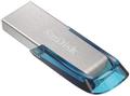 SANDISK 32GB Ultra Flair USB3.0 Tropical Blue Capless Flash Drive Up to 150Mbs Read Speed (SDCZ73-032G-G46B)