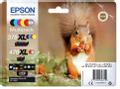 EPSON n Ink Cartridges,  Claria" Photo HD Ink, 378XL+478XL,  Squirrel Multipack,  1 x 11.2 ml Black, 1 x 9.3 ml Cyan, 1 x 9.3 ml Yellow, 1 x 9.3 ml Magenta, 1 x 10.2 ml Red, 1 x 11.2 ml Grey (C13T379D4010)