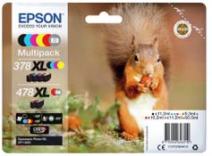Epson 478XL Multipack - 6-pack - høykapasitets - grå, svart, gul, cyan, magenta, rød - original - blekkpatron