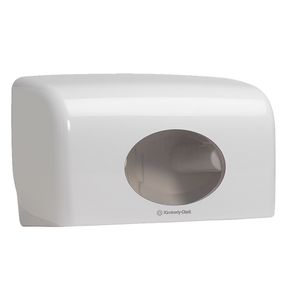 . Dispenser KC Aquarius dobbelt t/ toiletpapir Hvid 18x29, 8x12, 8cm (6992)