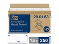 TORK Håndklædeark Tork Advanced Soft singlefold H3 2-lags Hvid Krt/15x250