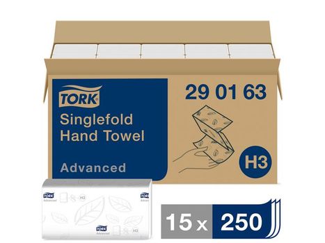 TORK Tørkeark TORK Advance singlef 2L H3(250) (290163*15)