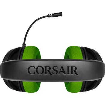 CORSAIR Gaming HS35 Headset Grön 3.5mm minijack, avtagbar, brusreducerand,  headset kontroller,  konsol, pc (CA-9011197-EU)