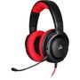 CORSAIR Gaming HS35 Headset Rød 3.5mm minijack, avtakbar mic, støydempet, headsetkontroller, konsoll, pc