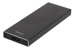 DELTACO External M.2 case, USB 3.0, 5 Gbps, Black