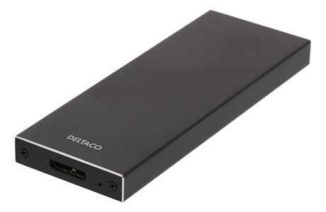 DELTACO External M.2 case, USB 3.0, 5 Gbps, Black (MAP-K16N)