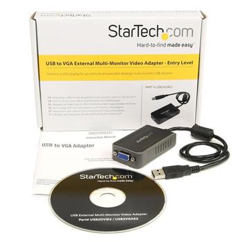 STARTECH USB VGA EXTERNAL DUAL OR MULTI MONITOR VIDEO ADAPTER CABL (USB2VGAE2)