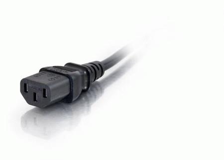 C2G 16 AWG European Power Cord | Apparatkabel | CEE 7/7 (German/ Schuko) - IEC C13 (Appliance) | 10m | Svart (88547)