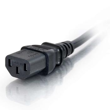 C2G 16 AWG European Power Cord | Apparatkabel | CEE 7/7 (German/ Schuko) - IEC C13 (Appliance) | 5m | Svart (88546)
