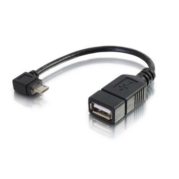 C2G Mobile Device USB Micro-B to USB Device OTG Adapter Cable - USB-adapter - USB (hane) till mikro-USB typ B (hona) - 15 cm - svart (82410)