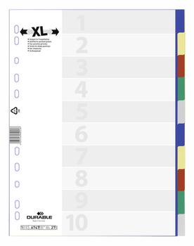 DURABLE Ordnerregister blanko 2x5fbg überbreit 10Bl 20erPck (674727)