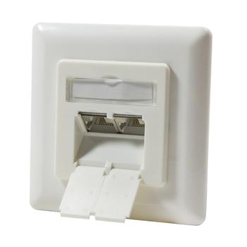 LOGILINK LOGILINK- Outlet Cat.6 Wall Outlet UP 2xRJ45 STP, horizontal type, pure white (NP0023)