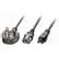 LINDY Y-Power Cable G (UK) to C13+C5. Black. 2.5m Factory Sealed