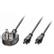 LINDY Y-Power Cable G (UK) to 2x C5. Black. 2.5m Factory Sealed