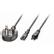 LINDY Y-Power Cable G (UK) to C5+C7. Black. 2.5m Factory Sealed