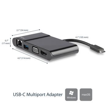 STARTECH USB-C Multiport Apt for Laptop (DKT30CHV)