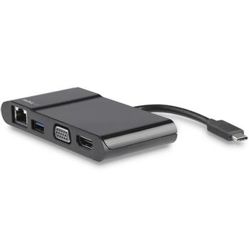 STARTECH USB-C Multifunction Adapter for Laptops - 4K HDMI or VGA - USB 3.0 (USB C) - USB Type-C Laptop Travel Adapter - USB Type C Adapter - USB 3.1 Gen 1 (5Gbps) IN (DKT30CHV)