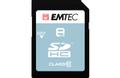 EMTEC Classic, 8 GB, SDHC, Klasse 10, 20 MB/s, 12 MB/s, Sort, Grå, Hvid