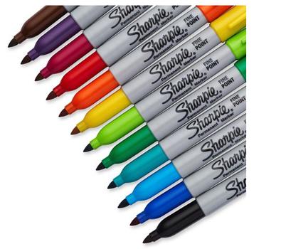SHARPIE Permanent Fine Markers Assorted Fun Colours (Pack 18) 1996112 (1996112)